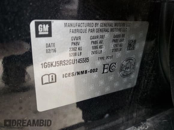 ✅ 2016 Cadillac CT6 • VIN: 1G6KJ5RS2GU145585 • Lot: 90281655. Listed on Copart with 166,364 mi. Free auction sales archive from the USA and detailed vehicle history report at DreamBid. Image 12.