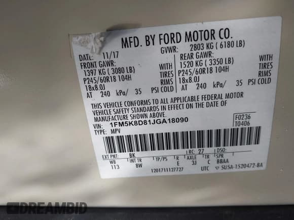 ✅ 2018 Ford Explorer XLT • VIN: 1FM5K8D81JGA18090 • Lot: 41316187. Wystawiony na IAAI z przebiegiem 136 199 mil. Bezpłatny archiwum sprzedaży aukcyjnych z USA i szczegółowy raport historii pojazdu na DreamBid. Zdjęcie 9.