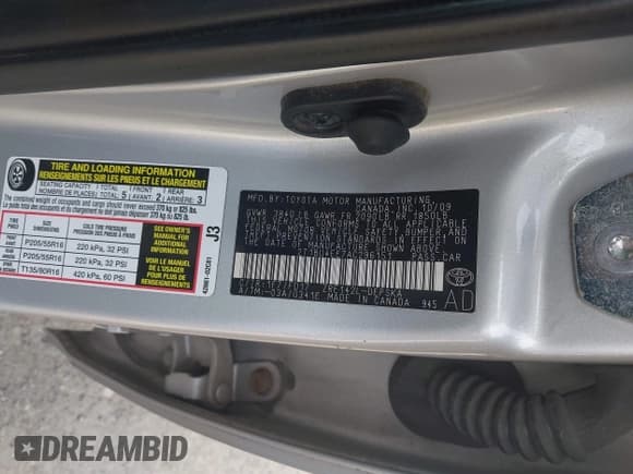 ✅ 2010 Toyota Corolla LE • VIN: 2T1BU4EE7AC296151 • Lot: 43650337. Listed on IAAI with 263,639 mi. Free auction sales archive from the USA and detailed vehicle history report at DreamBid. Image 9.