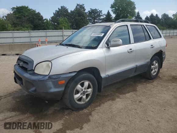 ✅ 2005 Hyundai Santa Fe GLS • VIN: KM8SC13D95U934013 • Lot: 56589005. Listed on Copart with 193,166 mi. Free auction sales archive from the USA and detailed vehicle history report at DreamBid. Image 1.