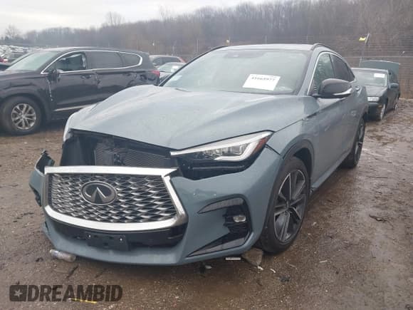 ✅ 2023 Infiniti QX55 Essential • VIN: 3PCAJ5KR9PF106940 • Lot: 41665977. Listed on IAAI with 6,839 mi. Free auction sales archive from the USA and detailed vehicle history report at DreamBid. Image 2.
