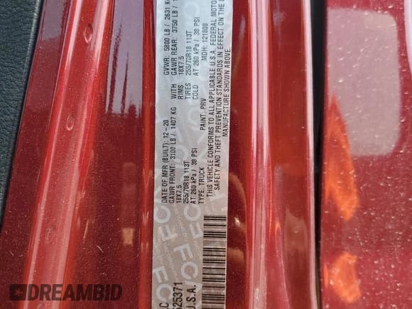 ✅ 2021 Jeep Gladiator Overland • VIN: 1C6HJTFG4ML525371 • Lot: 62309525. Listed on Copart with 51,284 mi. Free auction sales archive from the USA and detailed vehicle history report at DreamBid. Image 12.