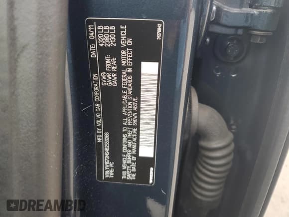 ✅ 2011 Volvo S40 • VIN: YV1672MS4B2550266 • Lot: 84420905. Wystawiony na Copart z przebiegiem 169 961 mil. Bezpłatny archiwum sprzedaży aukcyjnych z USA i szczegółowy raport historii pojazdu na DreamBid. Zdjęcie 12.