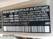 ✅ 2000 Mercedes-Benz E 320/430 4 Matic • VIN: WDBJF82J4YX039487 • Lot: 54980315. Listed on Copart with 94,453 mi. Free auction sales archive from the USA and detailed vehicle history report at DreamBid. Image 12.