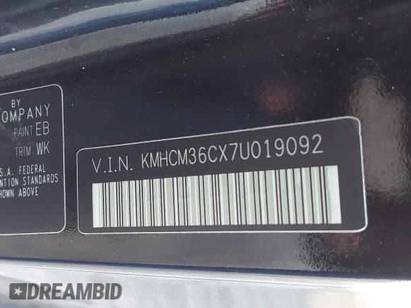 ✅ 2007 Hyundai Accent GS • VIN: KMHCM36CX7U019092 • Lot: 43435565. Wystawiony na IAAI z przebiegiem 239 297 mil. Bezpłatny archiwum sprzedaży aukcyjnych z USA i szczegółowy raport historii pojazdu na DreamBid. Zdjęcie 9.