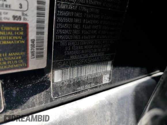 ✅ 2017 Land Rover Range Rover Sport SE • VIN: SALWG2FK5HA670040 • Lot: 66400355. Wystawiony na Copart z przebiegiem 80 607 mil. Bezpłatny archiwum sprzedaży aukcyjnych z USA i szczegółowy raport historii pojazdu na DreamBid. Zdjęcie 13.