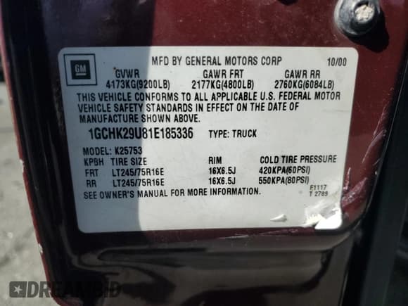 ✅ 2001 Chevrolet Silverado 2500HD LS • VIN: 1GCHK29U81E185336 • Лот: 54368505. Опубликован ранее на Copart с пробегом Не указан. Бесплатный доступ к архиву аукционных продаж из США и подробный отчёт об истории автомобиля на DreamBid. Изображение 12.