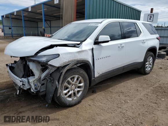 ✅ 2023 Chevrolet Traverse LS • VIN: 1GNERFKW9PJ107852 • Lot: 80151665. Wystawiony na Copart z przebiegiem 62 306 mil. Bezpłatny archiwum sprzedaży aukcyjnych z USA i szczegółowy raport historii pojazdu na DreamBid. Zdjęcie 1.