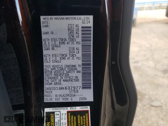 ✅ 2024 Nissan Frontier S • VIN: 1N6ED1CL6RN637977 • Лот: 90620825. Опубликован ранее на Copart с пробегом 2 397 миль. Бесплатный доступ к архиву аукционных продаж из США и подробный отчёт об истории автомобиля на DreamBid. Изображение 12.