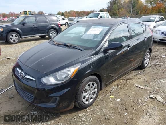 2014 Hyundai Accent GS with VIN KMHCT5AE6EU165669, listed as a IAAI auction lot 43618572 with 122,044 mi miles and . Bid and sale history available at DreamBid. Image 2.