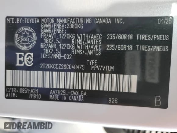 ✅ 2025 Lexus NX 350h Premium • VIN: 2T2GKCEZ2SC048475 • Lot: 85391355. Listed on Copart with 7,600 mi. Free auction sales archive from the USA and detailed vehicle history report at DreamBid. Image 13.