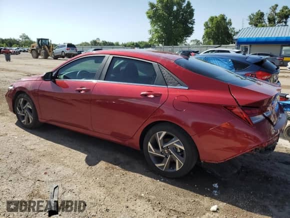 2024 Hyundai Elantra SEL with VIN KMHLS4DG0RU733656, listed as a Copart auction lot 65163465 with 10,132 mi miles and Salvage title. Bid and sale history available at DreamBid. Image 2.