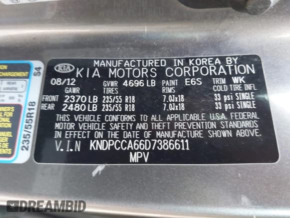 ✅ 2013 Kia Sportage SX • VIN: KNDPCCA66D7386611 • Lot: 42865277. Wystawiony na IAAI z przebiegiem 186 571 mil. Bezpłatny archiwum sprzedaży aukcyjnych z USA i szczegółowy raport historii pojazdu na DreamBid. Zdjęcie 9.