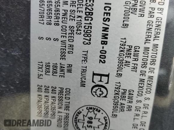 ✅ 2011 Chevrolet Silverado 1500 LTZ • VIN: 3GCPKTE32BG159873 • Lot: 73373234. Listed on Copart with 124,522 mi. Free auction sales archive from the USA and detailed vehicle history report at DreamBid. Image 12.