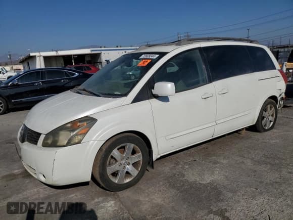 ✅ 2004 Nissan Quest SE • VIN: 5N1BV28U54N348748 • Lot: 73668344. Listed on Copart with 200,985 mi. Free auction sales archive from the USA and detailed vehicle history report at DreamBid. Image 1.