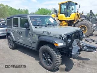 ✅ 2021 Jeep Wrangler Unlimited Willys • VIN: 1C4HJXDNXMW815548 • Lot: 42226665. Wystawiony na IAAI z przebiegiem 55 457 mil. Bezpłatny archiwum sprzedaży aukcyjnych z USA i szczegółowy raport historii pojazdu na DreamBid. Zdjęcie 1.