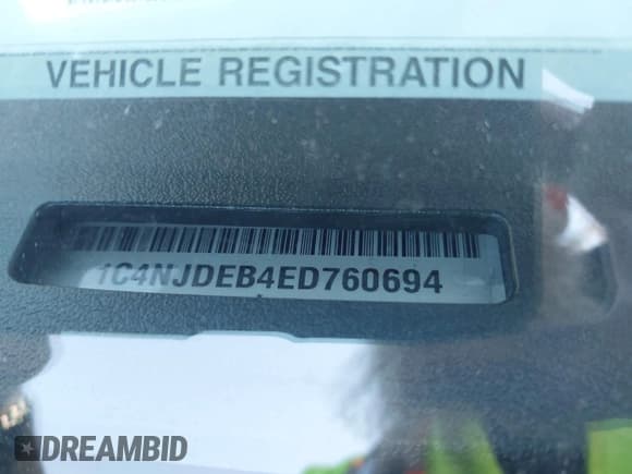 ✅ 2014 Jeep Compass Latitude • VIN: 1C4NJDEB4ED760694 • Lot: 43476082. Wystawiony na IAAI z przebiegiem 88 621 mil. Bezpłatny archiwum sprzedaży aukcyjnych z USA i szczegółowy raport historii pojazdu na DreamBid. Zdjęcie 12.