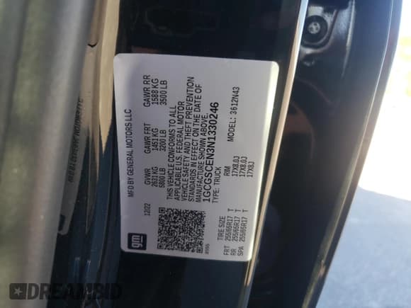 ✅ 2022 Chevrolet Colorado 2WD LT • VIN: 1GCGSCEN3N1330246 • Лот: 75610004. Опубликован ранее на Copart с пробегом 16 137 миль. Бесплатный доступ к архиву аукционных продаж из США и подробный отчёт об истории автомобиля на DreamBid. Изображение 12.