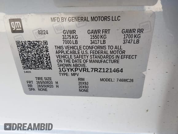 ✅ 2024 Cadillac LYRIQ Sport • VIN: 1GYKPVRL7RZ121464 • Лот: 43928954. Опубликован ранее на IAAI с пробегом 8 954 миль. Бесплатный доступ к архиву аукционных продаж из США и подробный отчёт об истории автомобиля на DreamBid. Изображение 9.