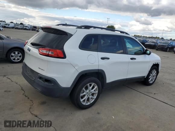 ✅ 2016 Jeep Cherokee Sport • VIN: 1C4PJLAB2GW312678 • Lot: 86483705. Listed on Copart with 187,284 mi. Free auction sales archive from the USA and detailed vehicle history report at DreamBid. Image 3.