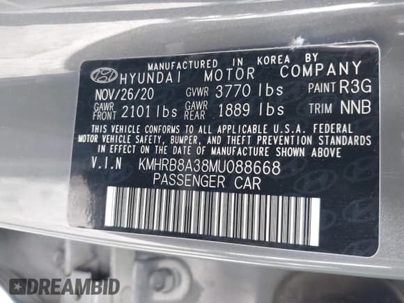 ✅ 2021 Hyundai Venue SE • VIN: KMHRB8A38MU088668 • Лот: 39768251. Опубликован ранее на IAAI с пробегом 82 876 миль. Бесплатный доступ к архиву аукционных продаж из США и подробный отчёт об истории автомобиля на DreamBid. Изображение 9.