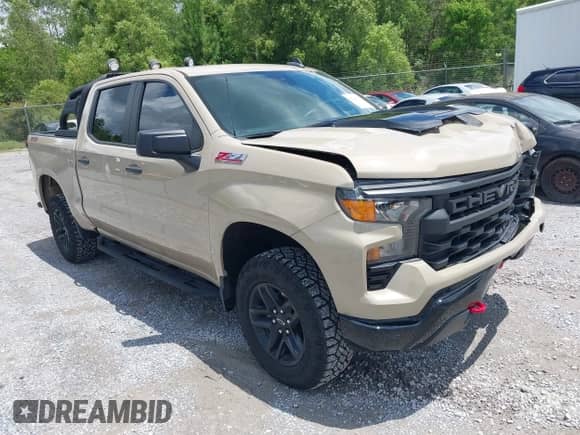 2022 Chevrolet Silverado 1500 Custom Trail Boss with VIN 3GCPDCEDXNG569831, listed as a IAAI auction lot 42241829 with 11,734 mi miles and . Bid and sale history available at DreamBid. Image 1.
