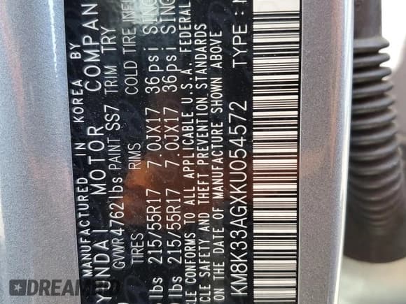 ✅ 2019 Hyundai Kona Limited • VIN: KM8K33AGXKU054572 • Лот: 63934954. Опубликован ранее на Copart с пробегом 46 053 миль. Бесплатный доступ к архиву аукционных продаж из США и подробный отчёт об истории автомобиля на DreamBid. Изображение 12.