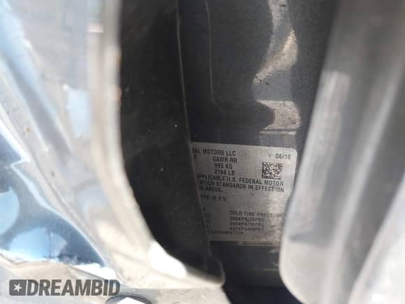 2016 Chevrolet Trax LTZ с VIN 3GNCJMSB9GL216000, выставлен на аукционе IAAI как лот 43485253 с пробегом 86 374 миль миль и . История ставок и продаж доступна на DreamBid. Изображение 9.