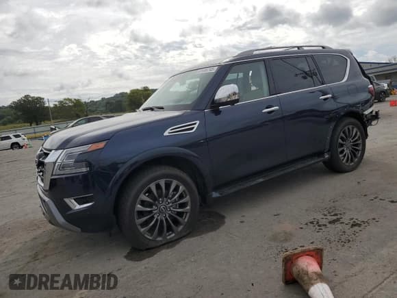 ✅ 2024 Nissan Armada Platinum • VIN: JN8AY2CD1R9710237 • Lot: 81446745. Listed on Copart with 17,736 mi. Free auction sales archive from the USA and detailed vehicle history report at DreamBid. Image 1.