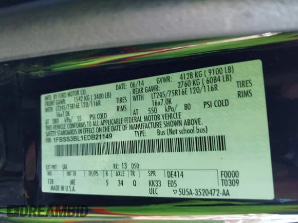 ✅ 2014 Ford Econoline Passenger XL • VIN: 1FBSS3BL1EDB21149 • Lot: 41529261. Wystawiony na IAAI z przebiegiem Nie podano. Bezpłatny archiwum sprzedaży aukcyjnych z USA i szczegółowy raport historii pojazdu na DreamBid. Zdjęcie 9.