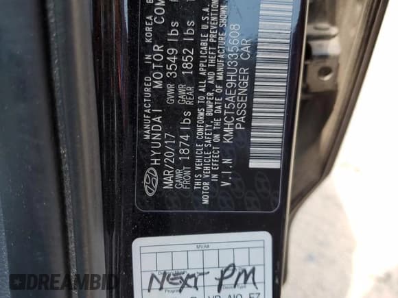 ✅ 2017 Hyundai Accent SE • VIN: KMHCT5AE9HU335608 • Лот: 65974794. Опубликован ранее на Copart с пробегом 157 756 миль. Бесплатный доступ к архиву аукционных продаж из США и подробный отчёт об истории автомобиля на DreamBid. Изображение 13.