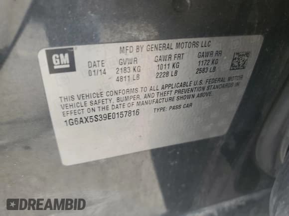 ✅ 2014 Cadillac CTS Luxury AWD • VIN: 1G6AX5S39E0157816 • Лот: 67745975. Опубликован ранее на Copart с пробегом 160 477 миль. Бесплатный доступ к архиву аукционных продаж из США и подробный отчёт об истории автомобиля на DreamBid. Изображение 12.