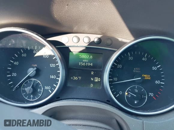 ✅ 2006 Mercedes-Benz M 350 • VIN: 4JGBB86E36A132124 • Lot: 43835995. Listed on IAAI with 156,194 mi. Free auction sales archive from the USA and detailed vehicle history report at DreamBid. Image 7.