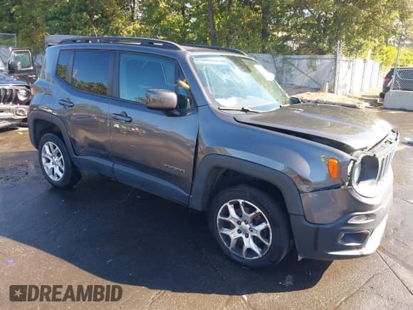 ✅ 2017 Jeep Renegade Latitude • VIN: ZACCJBBB0HPE47499 • Lot: 43256489. Listed on IAAI with 103,517 mi. Free auction sales archive from the USA and detailed vehicle history report at DreamBid. Image 1.