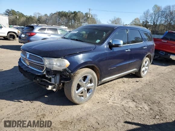 ✅ 2013 Dodge Durango Citadel • VIN: 1C4SDHET0DC662129 • Lot: 48387885. Listed on Copart with 125,454 mi. Free auction sales archive from the USA and detailed vehicle history report at DreamBid. Image 1.