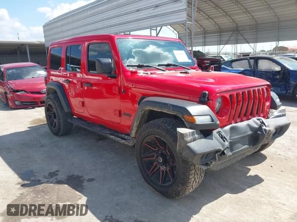 ✅ 2022 Jeep Wrangler Unlimited Sport Altitude • VIN: 1C4HJXDN3NW246124 • Lot: 43198375. Listed on IAAI with 92,551 mi. Free auction sales archive from the USA and detailed vehicle history report at DreamBid. Image 1.