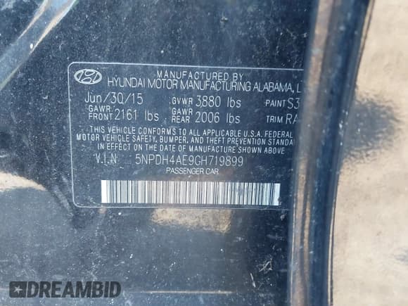 ✅ 2016 Hyundai Elantra SE • VIN: 5NPDH4AE9GH719899 • Лот: 43563059. Опубликован ранее на IAAI с пробегом 150 231 миль. Бесплатный доступ к архиву аукционных продаж из США и подробный отчёт об истории автомобиля на DreamBid. Изображение 9.