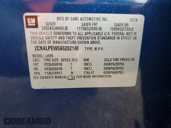 ✅ 2010 Chevrolet Equinox 2LT • VIN: 2CNALPEW6A6282148 • Лот: 82331475. Опубликован ранее на Copart с пробегом 153 062 миль. Бесплатный доступ к архиву аукционных продаж из США и подробный отчёт об истории автомобиля на DreamBid. Изображение 13.