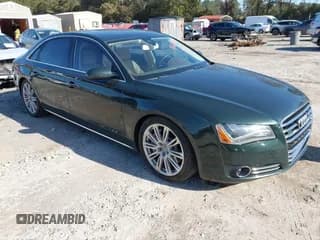 ✅ 2012 Audi A8 • VIN: WAURVAFD4CN011158 • Лот: 43620421. Опубликован ранее на IAAI с пробегом 97 990 миль. Бесплатный доступ к архиву аукционных продаж из США и подробный отчёт об истории автомобиля на DreamBid. Изображение 1.