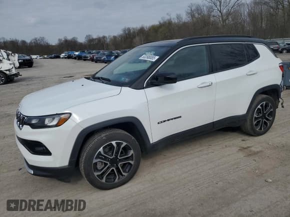 ✅ 2023 Jeep Compass Limited • VIN: 3C4NJDCN0PT561331 • Lot: 53398885. Listed on Copart with 11,906 mi. Free auction sales archive from the USA and detailed vehicle history report at DreamBid. Image 1.