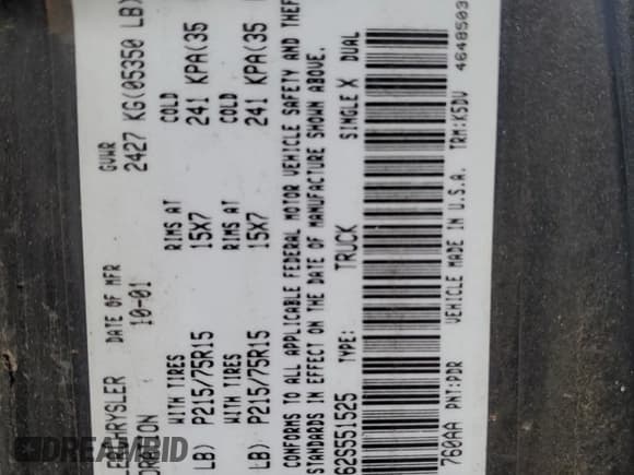 ✅ 2002 Dodge Dakota Sport • VIN: 1B7GL32N62S551525 • Lot: 48777025. Wystawiony na Copart z przebiegiem 91 438 mil. Bezpłatny archiwum sprzedaży aukcyjnych z USA i szczegółowy raport historii pojazdu na DreamBid. Zdjęcie 12.