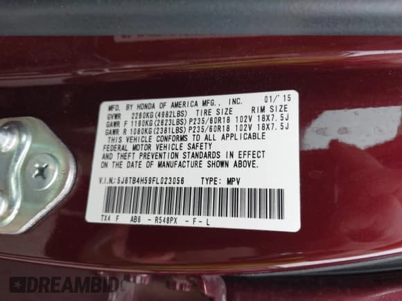 ✅ 2015 Acura RDX Technology • VIN: 5J8TB4H59FL023056 • Lot: 43204026. Wystawiony na IAAI z przebiegiem 114 693 mil. Bezpłatny archiwum sprzedaży aukcyjnych z USA i szczegółowy raport historii pojazdu na DreamBid. Zdjęcie 9.