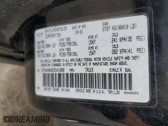 2002 Dodge Dakota SLT z VIN 1B7HG48N92S541898, wystawiony jako Copart lot #67786934 z przebiegiem 178 351 mil mil oraz Czysty tytuł • Clean title. Historia ofert i sprzedaży dostępna na DreamBid. Obrazek 12.