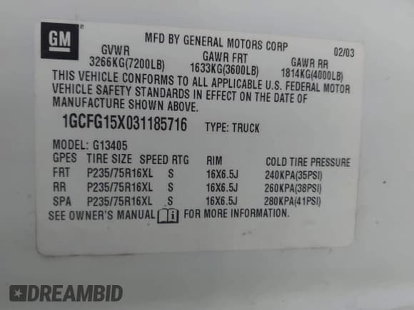 ✅ 2003 Chevrolet Express Cargo • VIN: 1GCFG15X031185716 • Lot: 43864128. Wystawiony na IAAI z przebiegiem 199 237 mil. Bezpłatny archiwum sprzedaży aukcyjnych z USA i szczegółowy raport historii pojazdu na DreamBid. Zdjęcie 9.