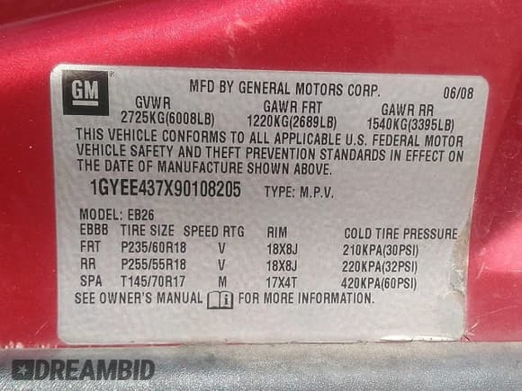 ✅ 2009 Cadillac SRX AWD • VIN: 1GYEE437X90108205 • Lot: 40947481. Listed on IAAI with 200,239 mi. Free auction sales archive from the USA and detailed vehicle history report at DreamBid. Image 9.