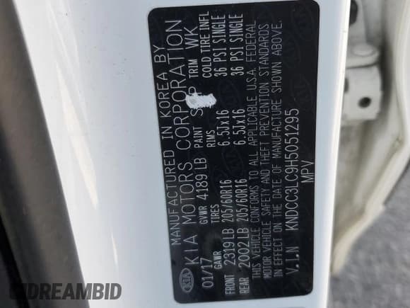 ✅ 2017 Kia Niro EX • VIN: KNDCC3LC9H5051295 • Lot: 91892855. Wystawiony na Copart z przebiegiem 74 315 mil. Bezpłatny archiwum sprzedaży aukcyjnych z USA i szczegółowy raport historii pojazdu na DreamBid. Zdjęcie 12.