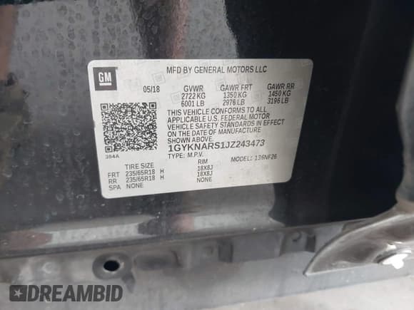 ✅ 2018 Cadillac XT5 FWD • VIN: 1GYKNARS1JZ243473 • Lot: 43287382. Wystawiony na IAAI z przebiegiem 88 986 mil. Bezpłatny archiwum sprzedaży aukcyjnych z USA i szczegółowy raport historii pojazdu na DreamBid. Zdjęcie 9.