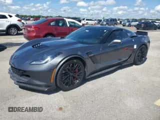 2017 Chevrolet Corvette Z06 2LZ z VIN 1G1YS2D69H5603737, wystawiony jako Copart lot #73767964 z przebiegiem Nie podano mil oraz Szkoda całkowita • Salvage title. Historia ofert i sprzedaży dostępna na DreamBid. Obrazek 1.