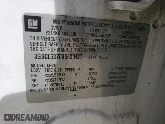 ✅ 2009 Saturn VUE XR • VIN: 3GSCL53709S630427 • Lot: 76540614. Wystawiony na Copart z przebiegiem 122 946 mil. Bezpłatny archiwum sprzedaży aukcyjnych z USA i szczegółowy raport historii pojazdu na DreamBid. Zdjęcie 12.