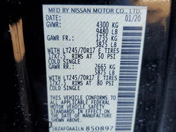 ✅ 2020 Nissan NV 3500 HD SL • VIN: 5BZAF0AA1LN850897 • Lot: 89356515. Wystawiony na Copart z przebiegiem 66 694 mil. Bezpłatny archiwum sprzedaży aukcyjnych z USA i szczegółowy raport historii pojazdu na DreamBid. Zdjęcie 13.